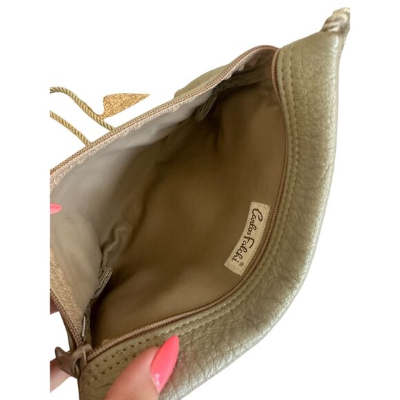 CARLOS FALCHI Vintage Taupe Leather The Buffalo Shoulder Bag - Picture 6 of 10